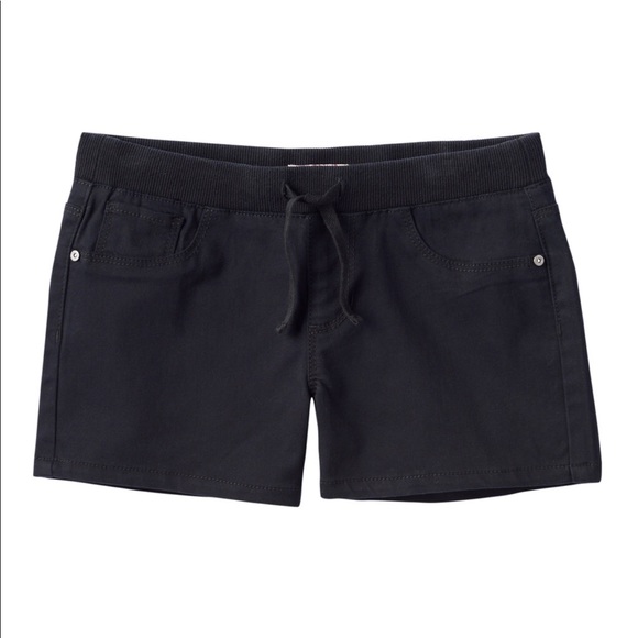 SO Other - SO Ribbed Waist Sateen Shorts Black New